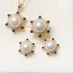 Freshwater pearl aaa 925 sterling silver gold